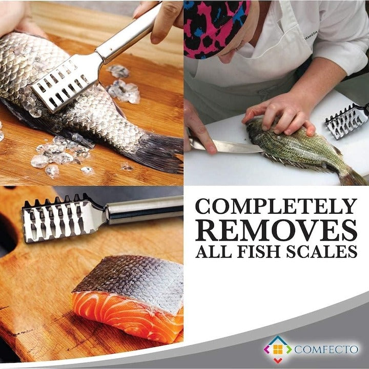 Curatator pentru Solzi de Peste, otel inoxidabil, design ergonomic, 18.5 cm