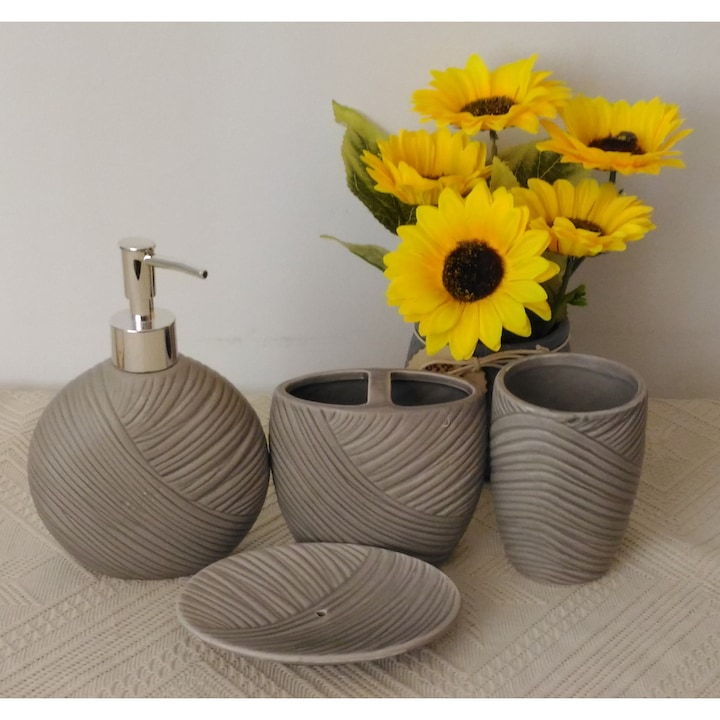 Set 4 Accesorii pentru Baie din Ceramica