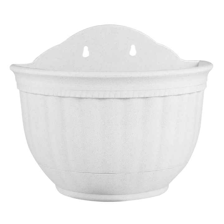 Ghiveci semirotund de Perete din plastic,tavita scurgere
