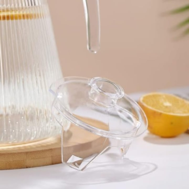 Carafa pentru limonada, 2 pahare incluse, sticla, transparent, 1300 ml/260 ml