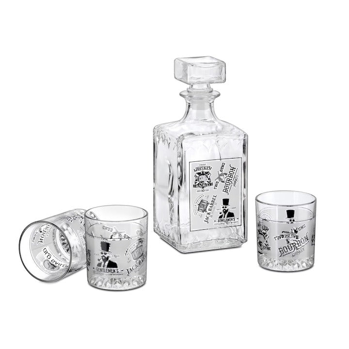 Set 7 piese whisky brands, 1 decantor + 6 pahare