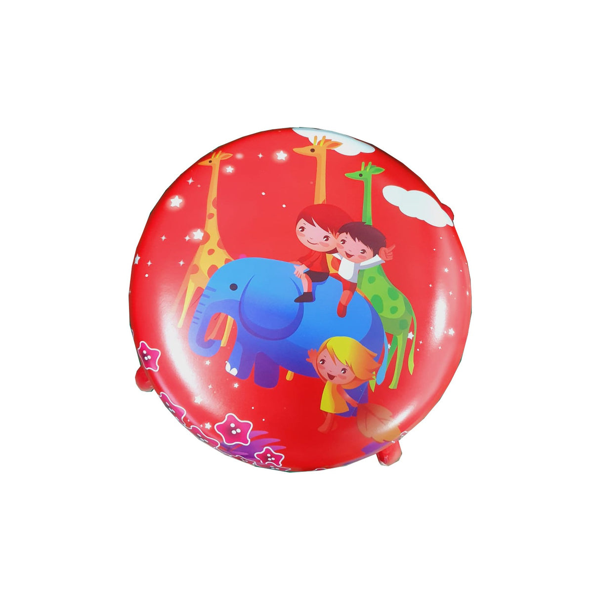 Scaun metalic pentru copii, sezut moale, 26x26 cm