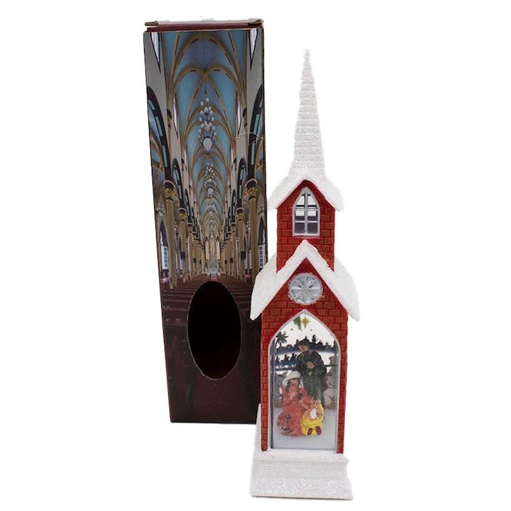 Decoratiune luminoasa, Capela Nasterii Domnului, cu LED, inaltime 21 cm