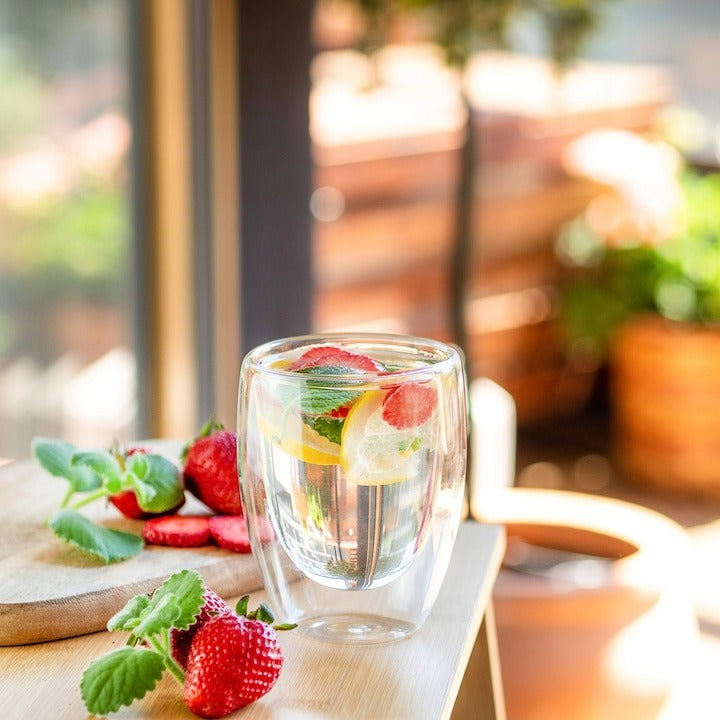 Pahar cu Pereti Dubli, Sticla Termorezistenta, 350ml ST2