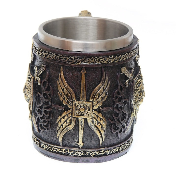 Halba Medievala din Rasina si Inox , cu Pereti Dubli , 500 ml