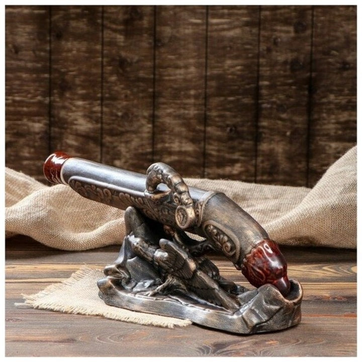 Set Ceramica pentru Bauturi Pistol pe Suport, 450 ml, 6 pahare 80 ml