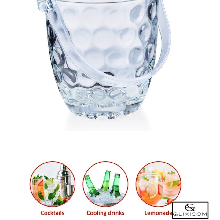 Frapiera din Sticla, Cleste pentru Gheata, 800ml