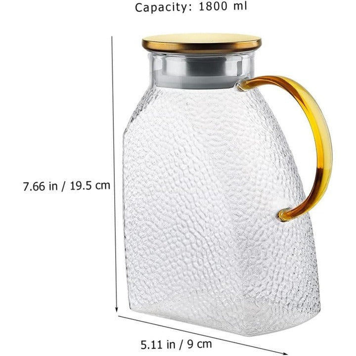 Carafa Sticla , 1800 ml, cu capac metalic