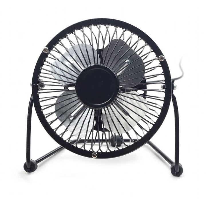 Ventilator pentru birou, USB, Metal, 20x10x20 cm