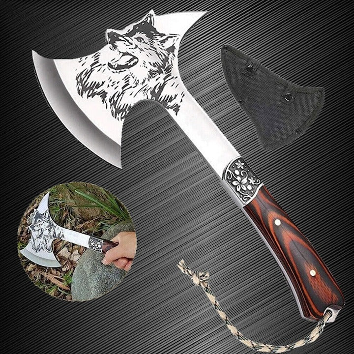 Topor Vanatoare Lup, otel inox/ lemn , 30 cm ,735 g