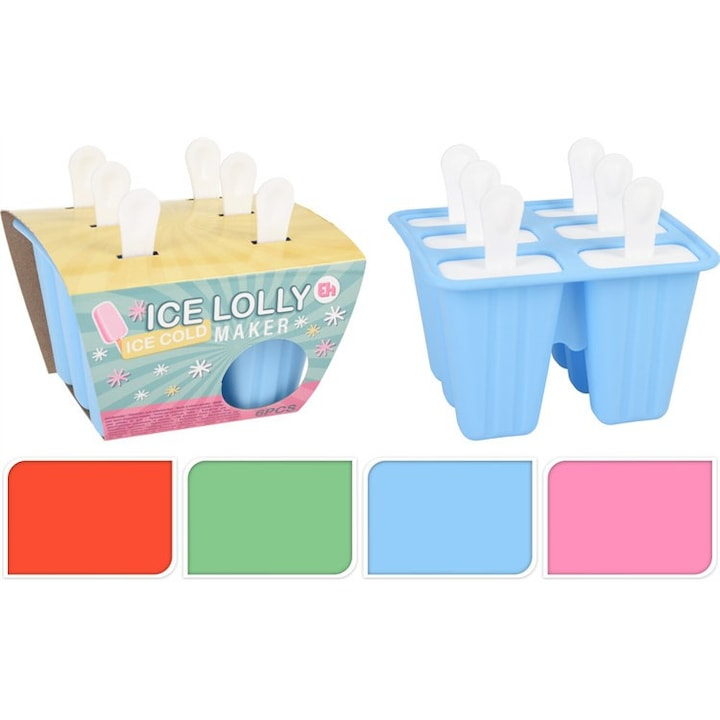 Set 6 forme pentru inghetata, din silicon, 14×12 CM