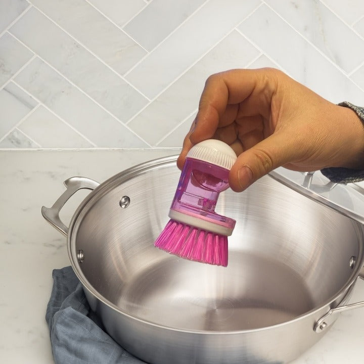 Perie Curatare cu Recipient Dozare detergent , 10.5cm