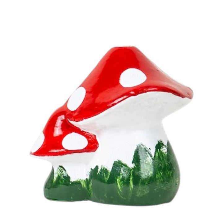 Ciuperca decorativa pentru gradina, din ceramica, 16 cm