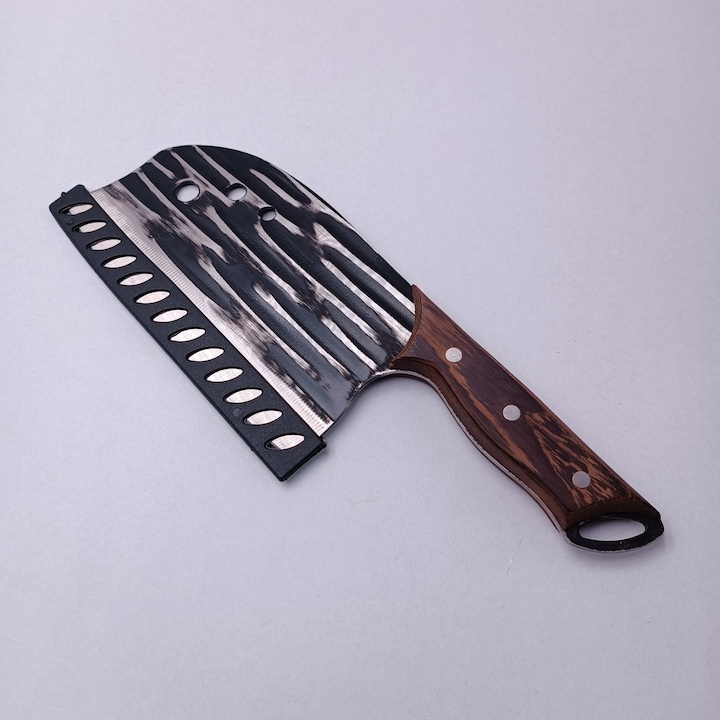 Cutit Satar, Lama Forjata, Maner Lemn , Agatatoare si Husa, 29/lama 18 cm, 400g