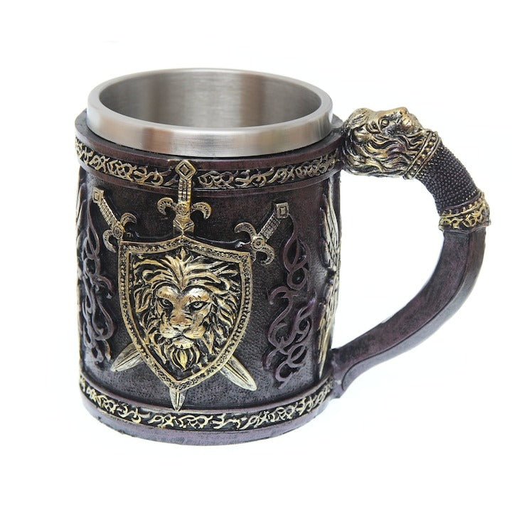 Halba Medievala din Rasina si Inox , cu Pereti Dubli , 500 ml