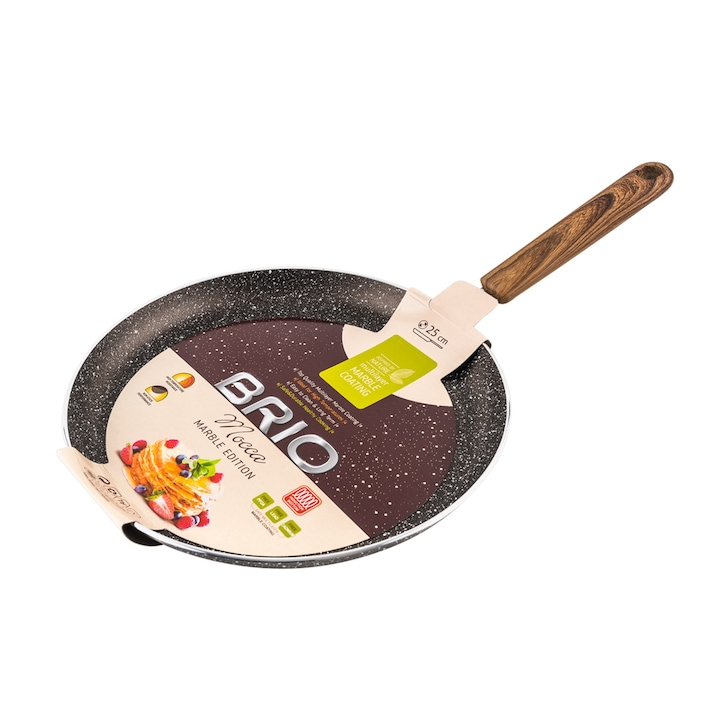 Tigaie Pentru Clatite, BRIO, Invelis Marmorat, diametru 25 cm