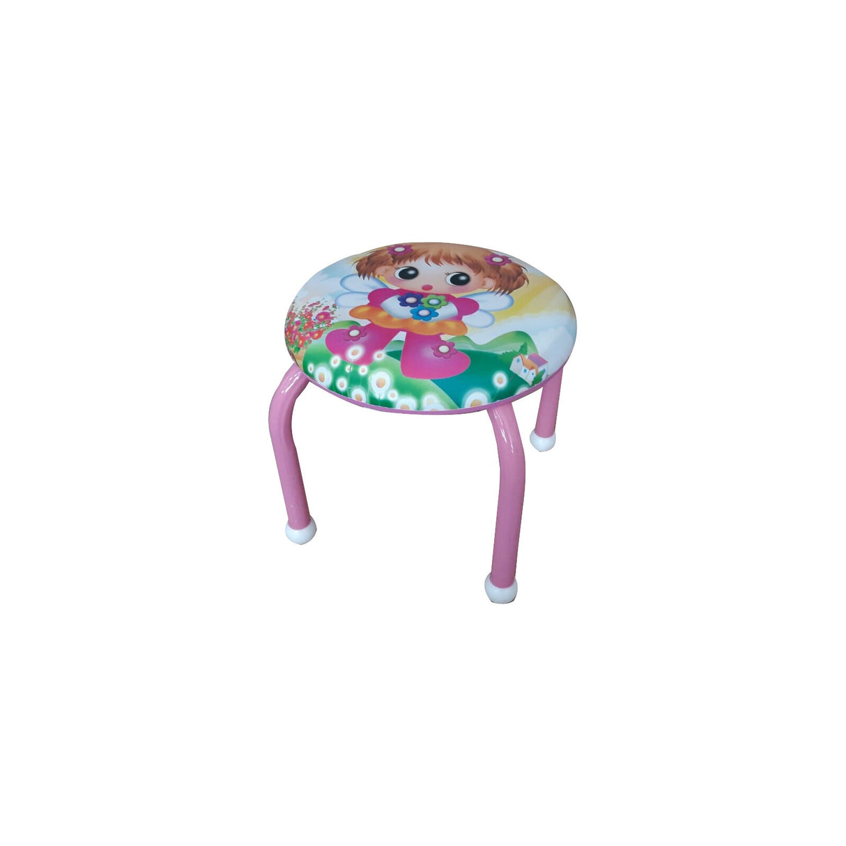 Scaun metalic pentru copii, sezut moale, 26x26 cm