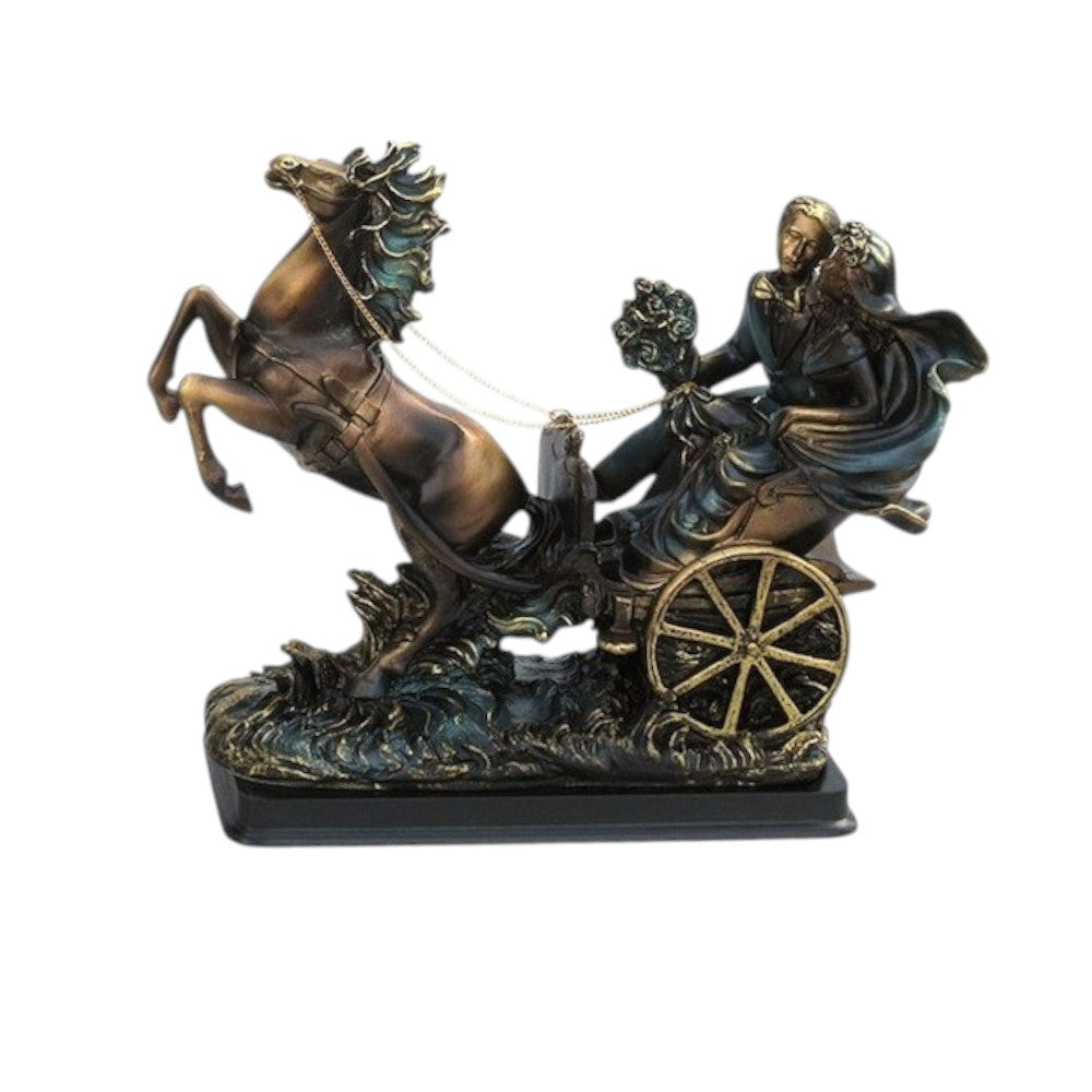 Decoratiune , Indragostiti in trasura, 32x30 cm, rasina