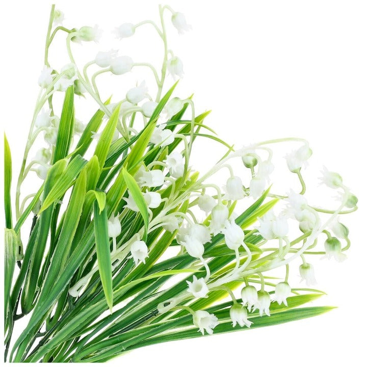 Fir/Buchet 5 floari artificiala – Lacramioare/Margaritar, 35 cm