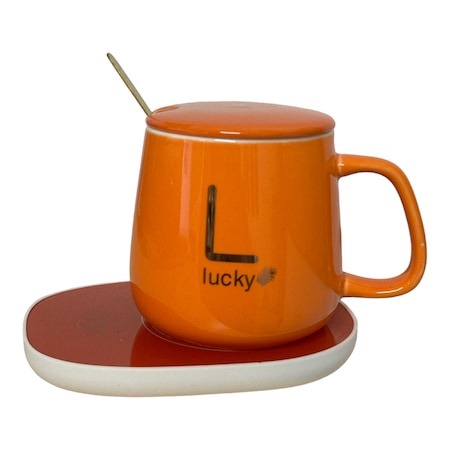 Cana Ceramica cu Incalzitor si Lingurita