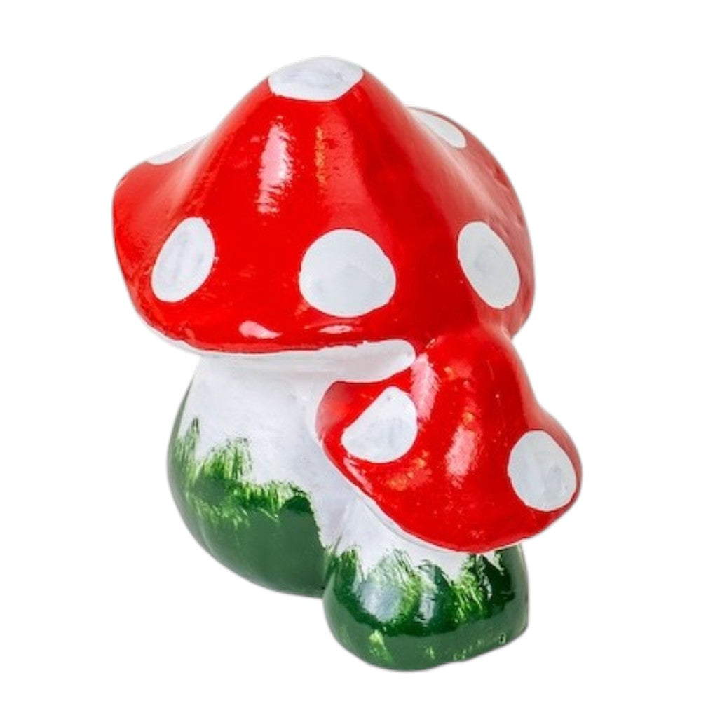 Ciuperca decorativa pentru gradina, din ceramica, 16 cm