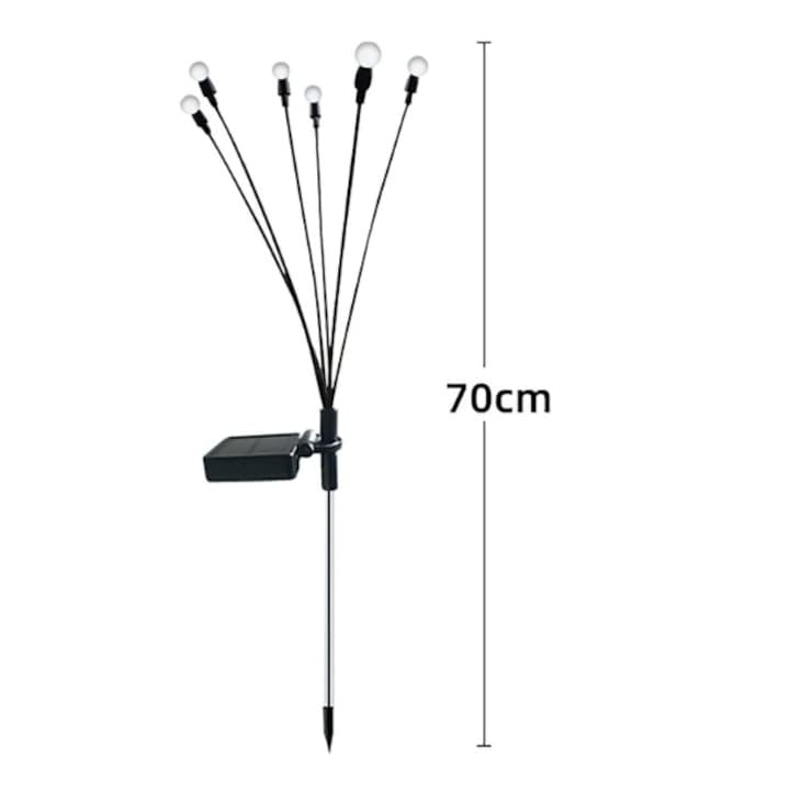 Lampa pentru gradina cu incarcare solara, waterproof, autonomie 12 ore, 70 cm