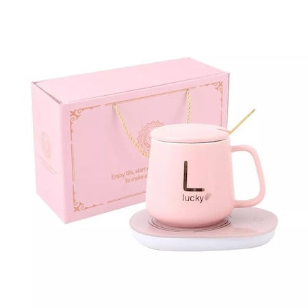 Cana Ceramica cu Incalzitor si Lingurita