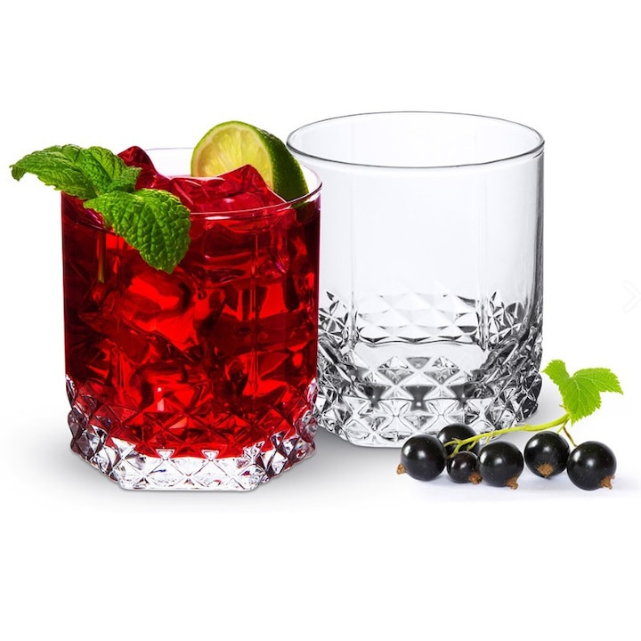 Set pahare whisky, 6 piese, 315 ml, sticla