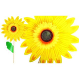 Morisca de vant decor gradina, Floarea Soarelui cu bat de lemn 37 cm