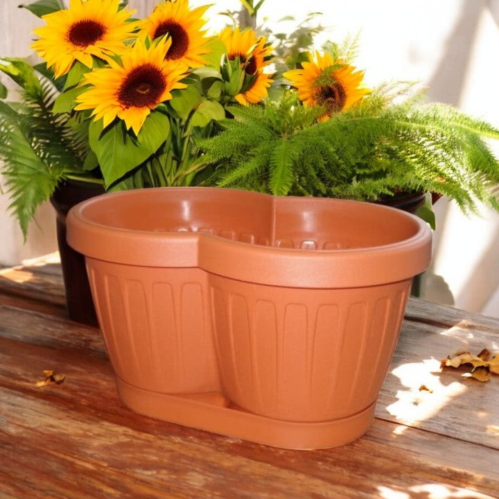 Jardiniera plastic, model Bella numarul 2, 25x15x15 cm