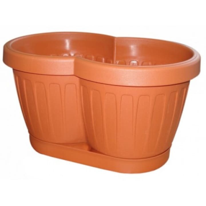 Jardiniera plastic, model Bella numarul 2, 25x15x15 cm