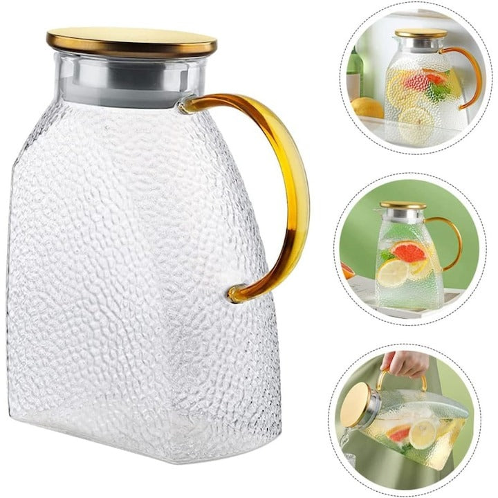 Carafa Sticla , 1800 ml, cu capac metalic