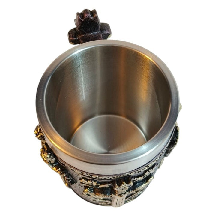 Halba Medievala din Rasina si Inox , cu Pereti Dubli , 500 ml