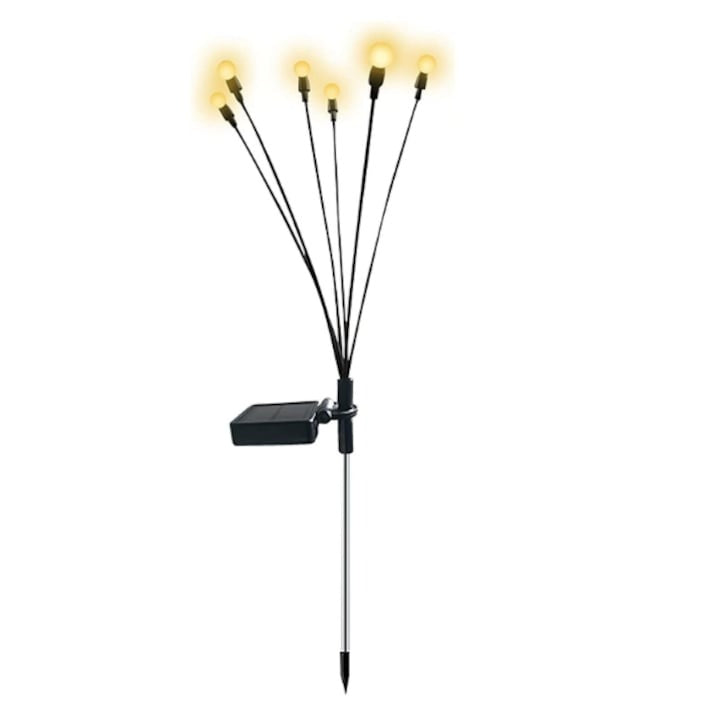 Lampa pentru gradina cu incarcare solara, waterproof, autonomie 12 ore, 70 cm