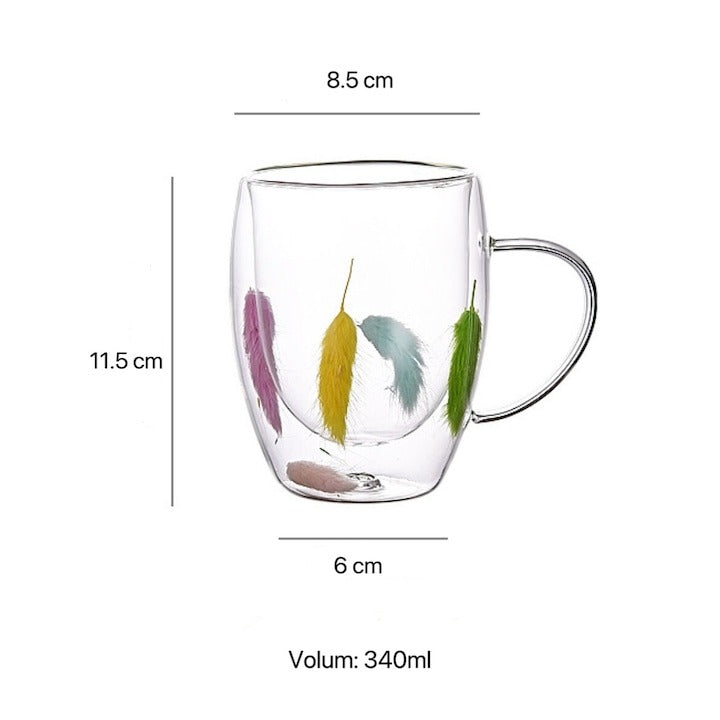 Cana pereti dubli cu Fulgi Colorati in Interior , 340 ml