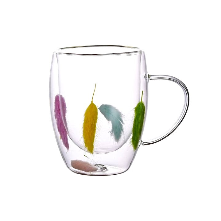 Cana pereti dubli cu Fulgi Colorati in Interior , 340 ml