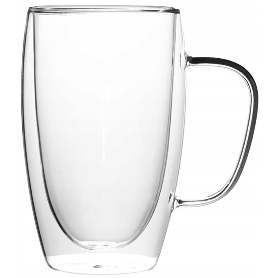 Cana de Cafea cu Pereti Dubli, Sticla Termorezistenta, pentru Caffe Latte, 550ml ST3