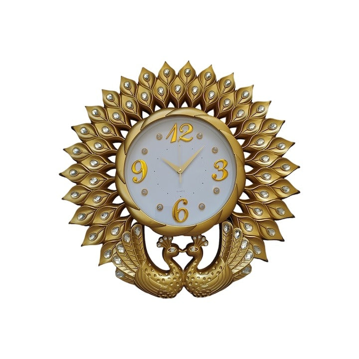 Ceas de Perete Auriu, Tip Pauni, 55 cm