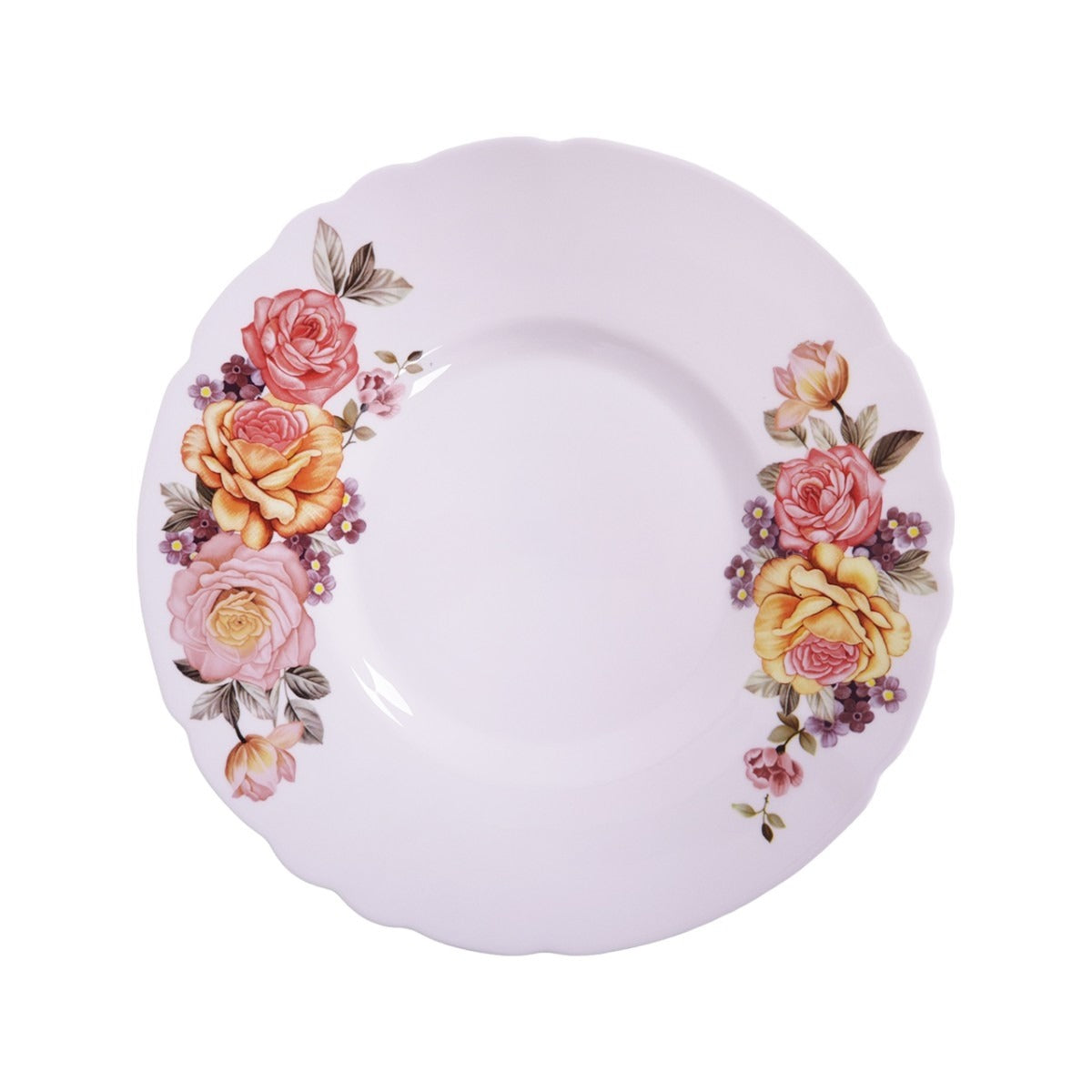 Set 6 Farfurii intinse, Opal, model floral ,25.5 cm