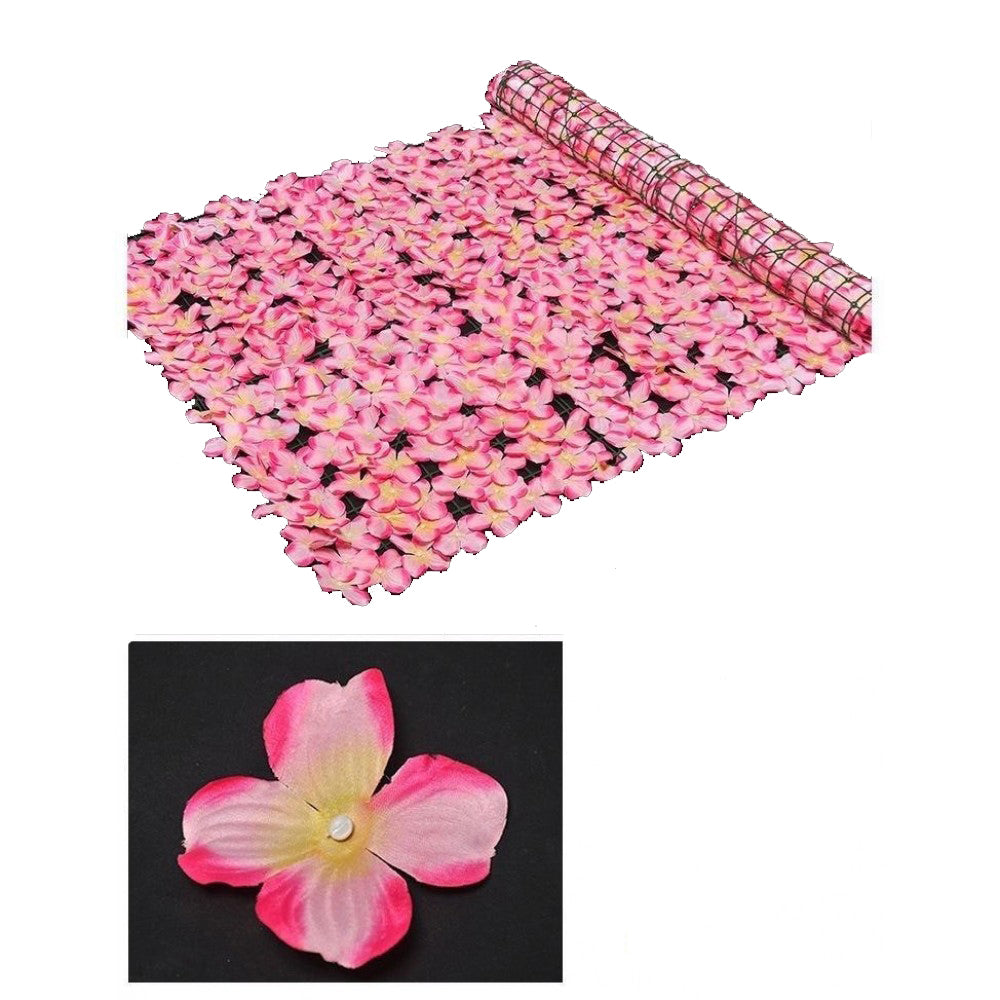 Rulou Artificial de Gard Viu din PE Anti-UV, Flori , 100x100 cm