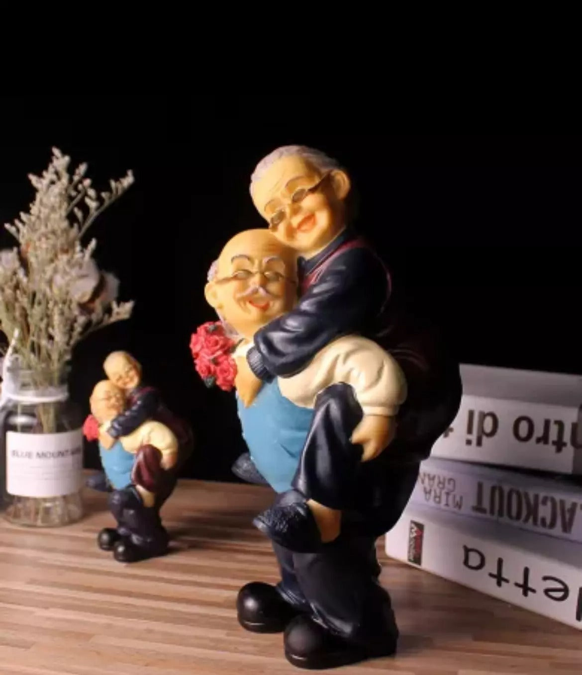 Statueta decorativa, Bunici in carca , 14 cm