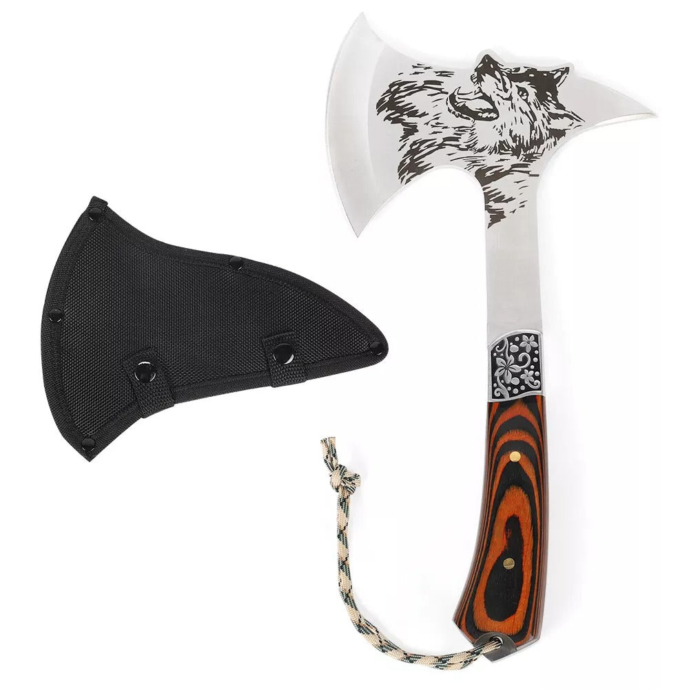 Topor Vanatoare Lup, otel inox/ lemn , 30 cm ,735 g