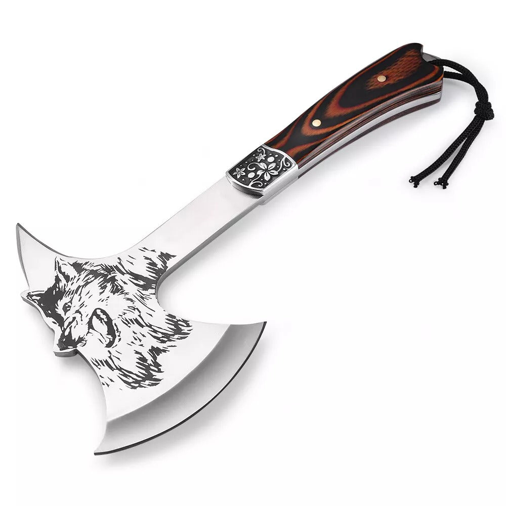 Topor Vanatoare Lup, otel inox/ lemn , 30 cm ,735 g