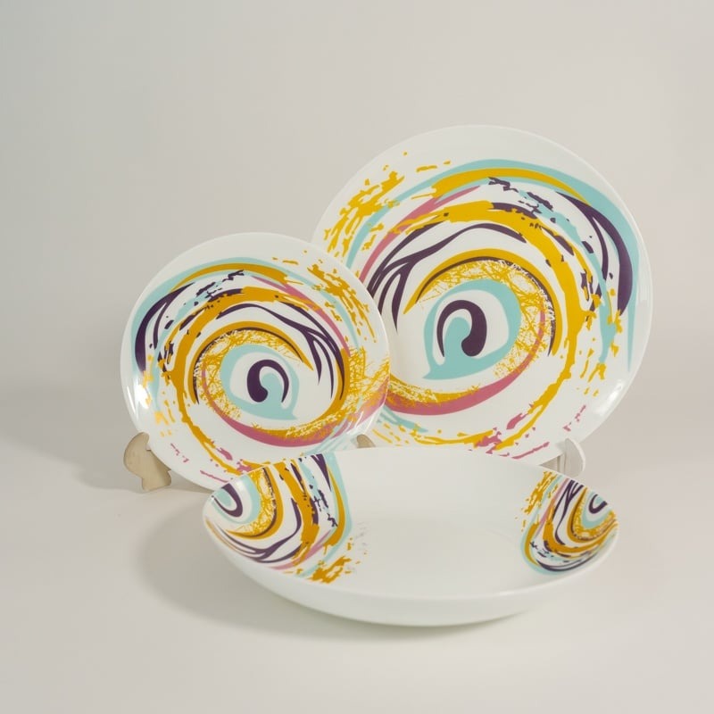 Serviciu masa din opal 18 piese Spiral