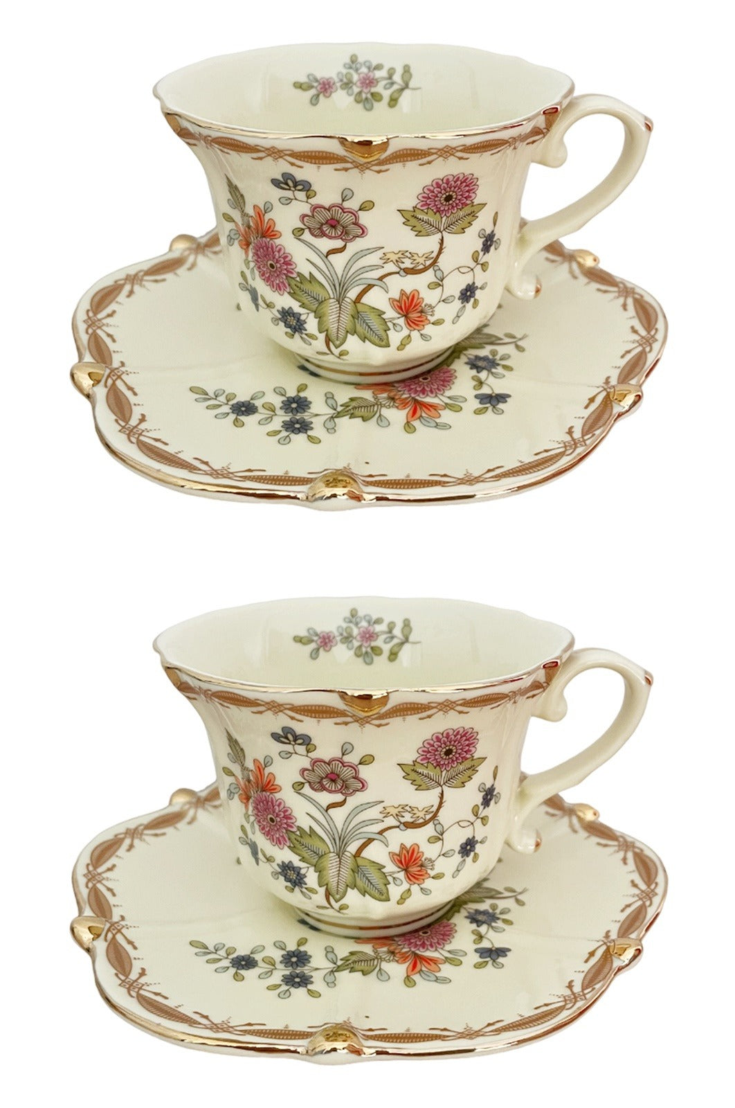 Set Cadou 2 Cesti cu Farfurii elegante, Cutie Cadou, Vintage