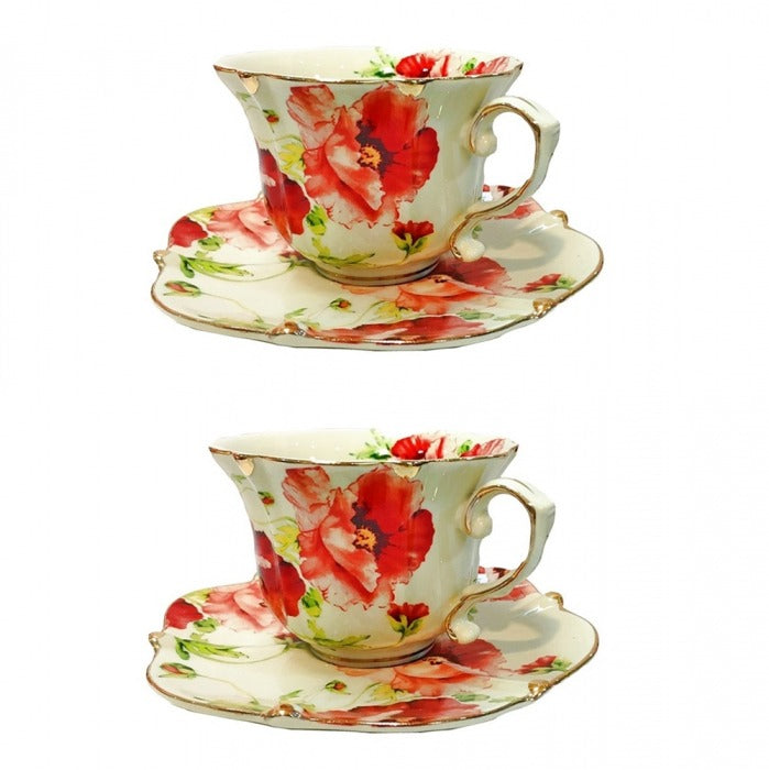 Set Cadou 2 Cesti cu Farfurii elegante, Cutie Cadou, Vintage