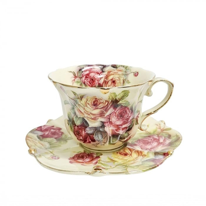 Set Cadou 2 Cesti cu Farfurii elegante, Cutie Cadou, Vintage