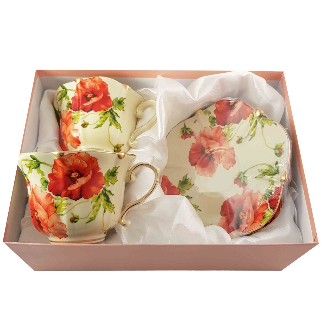 Set Cadou 2 Cesti cu Farfurii elegante, Cutie Cadou, Vintage