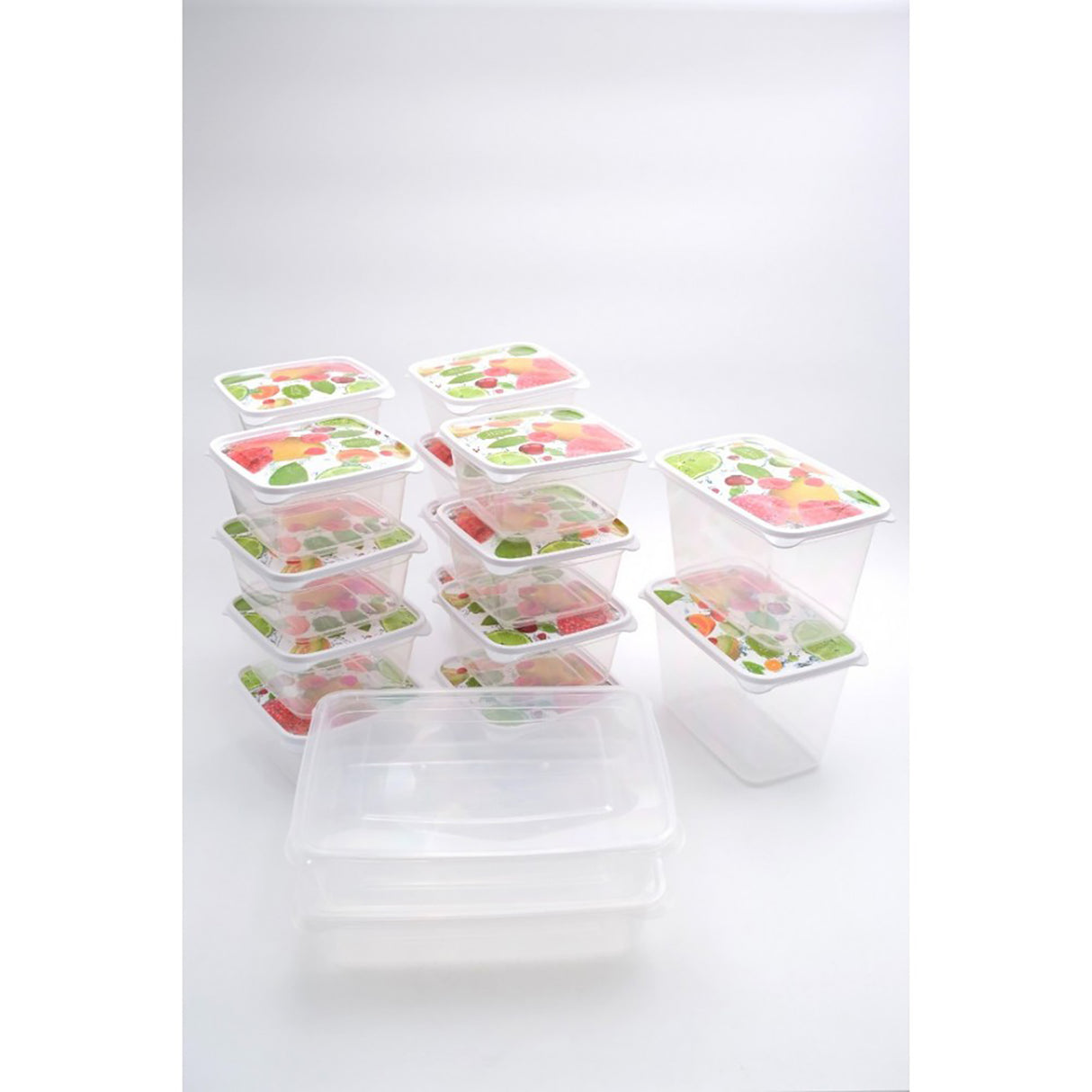 Set 20 de Caserole cu Capac pentru depozitarea Alimentelor