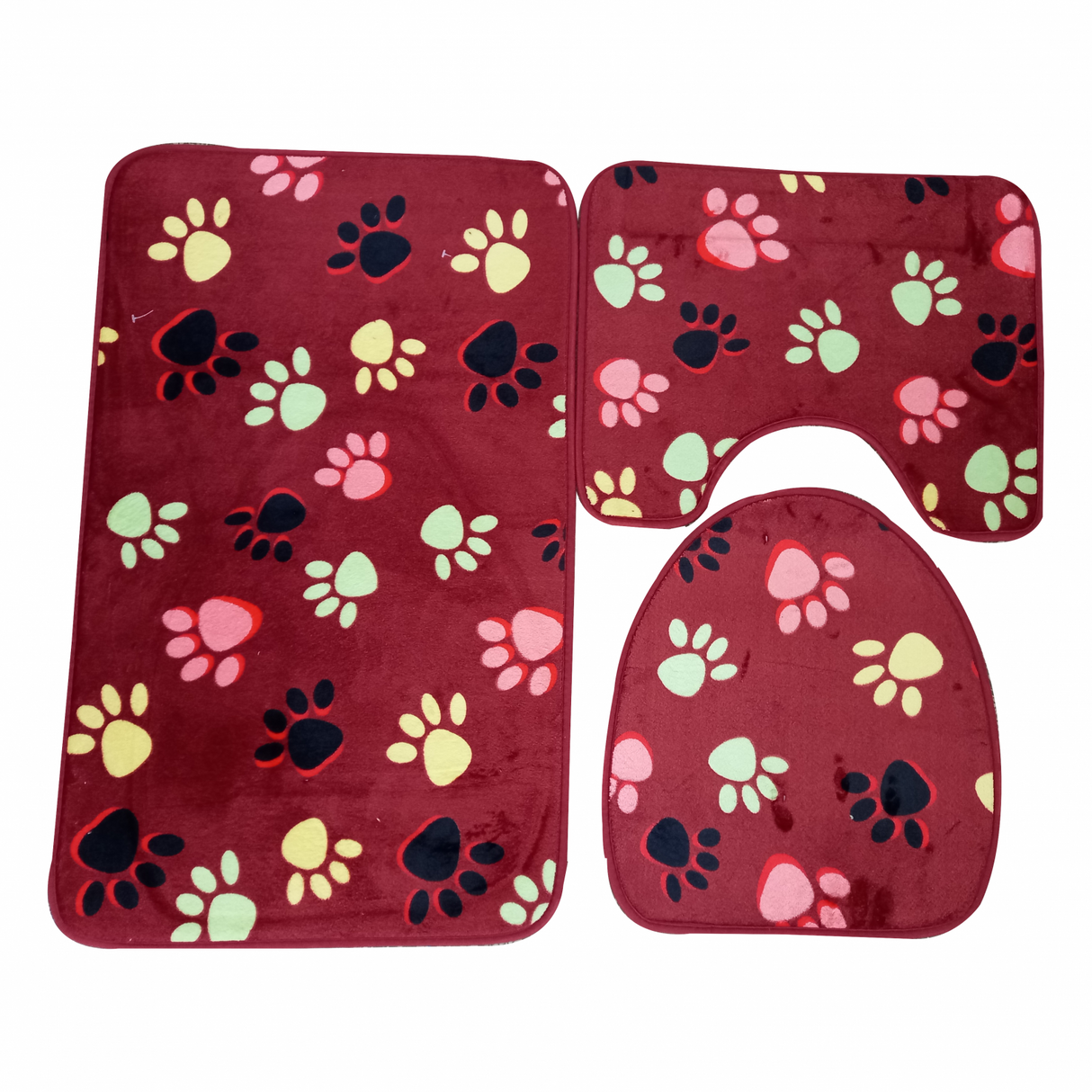 Set 3 covorase pentru baie, Material Textil, 80x50 cm